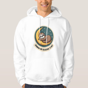 Vintage Lutfågel Trött Citat Rolig Retro Djurdesig Hoodie