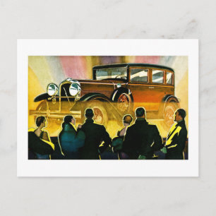 Vintage Luxury Car Advertisement Vykort