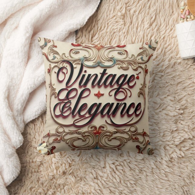 "Vintage Luxury Chic" " Kudde (Filt)
