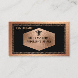 Vintage Luxury ro guld honungsbin logotyp Visitkort