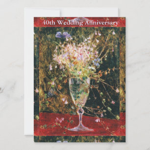 Vintage Lycklig 40:e Bröllop-årsdagen