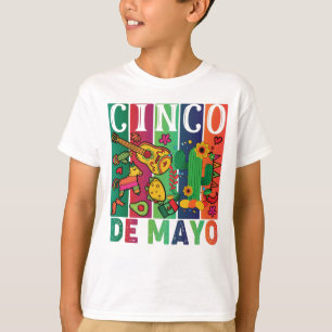 Vintage Lycklig Cinco de Mayo Mexican Helgdag T Shirt