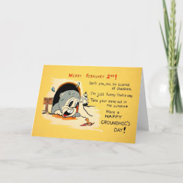 Vintage Lycklig Groundhog Day Card Helgkort