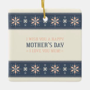 Vintage Lycklig Mors dag Ornament