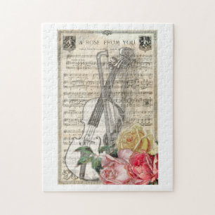 Vintage Lycklig Mors dag Violin Music w/ Ro Pussel