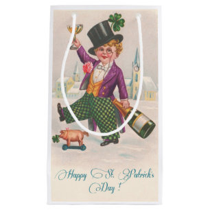 Vintage Lycklig St patricks day Shamrock Champagne