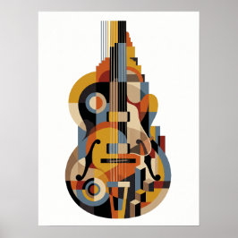 Vintage Lyx Art Deco Jazz Affisch