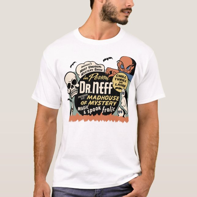 Vintage"Madhouse av gåta" T-tröja Tee (Framsida)