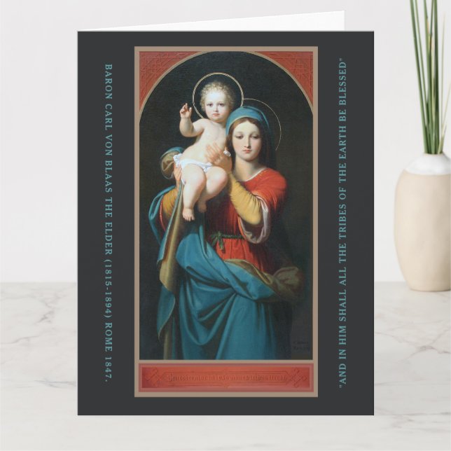 VINTAGE MADONNA OCH CHRIST CHILD KORT (Framsida)
