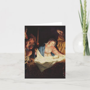 Vintage Madonna och Religiösa för barn - julhö Helgkort