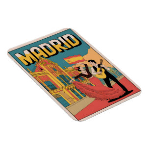 Vintage Madrid Spanien flaminco-souvenirer, presen Magnet