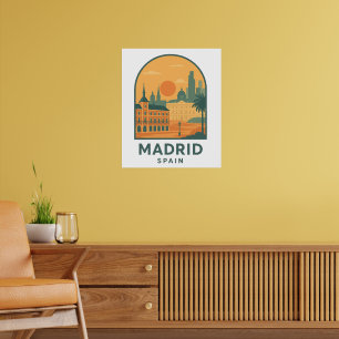 Vintage Madrid Spanien Resa – Retro Stad Poster