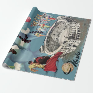 Vintage Madrids flyglinje Presentpapper