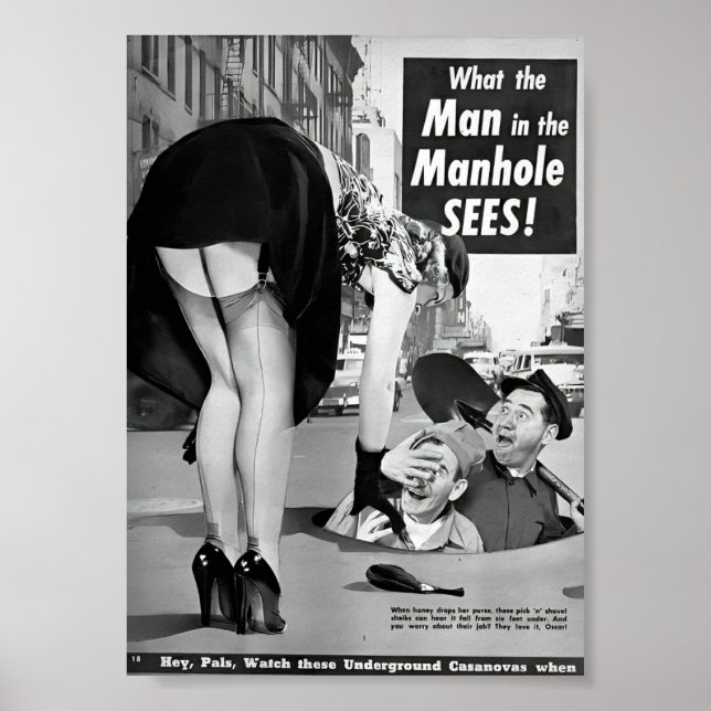 Vintage Magazine Comical Advertisement Poster (Framsidan)