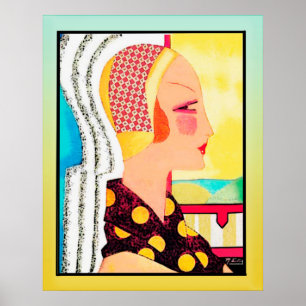 Vintage Magazine Cover Dam (Art Deco) Poster