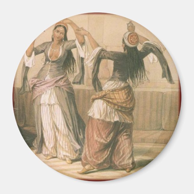 "Vintage magdansare" Magnet (Framsidan)