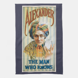 Vintage Magi-affisch, Alexander, mannen som vet Kökshandduk