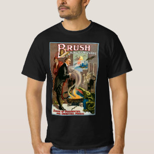 Vintage Magi Affisch, Brush, Trollkarlarnas Kung T Shirt