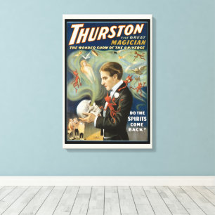 Vintage magi-affisch, Thurston, Den Store Magikern Canvastryck