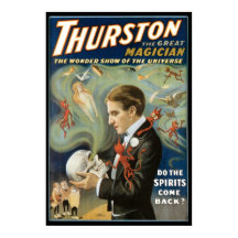 Vintage magi-affisch, Thurston, Den Store Magikern