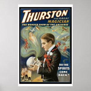 Vintage magi-affisch, Thurston, Den Store Magikern Poster