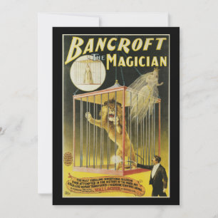 Vintage magi-affisch, trollkarlen Bancroft och lej