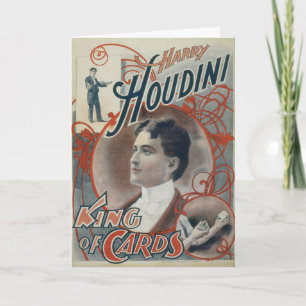 Vintage Magi-plakat, Magikern Harry Houdini Kort