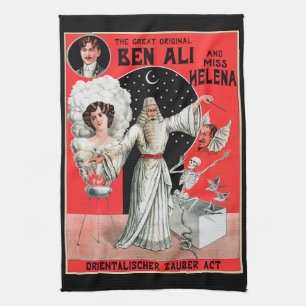 Vintage Magi Poster, den store Original Ben Ali Kökshandduk