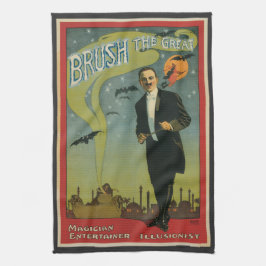 Vintage Magic-affisch, Brush den store magikern Kökshandduk