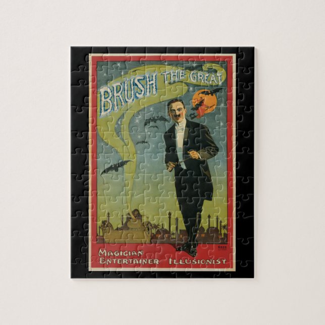 Vintage Magic-affisch, Brush den store trollkarlen Pussel (Vertikal)