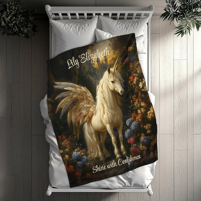 Vintage Magic Fairytale Pegasus Nursery Fleecefilt (Skapare uppladdad)