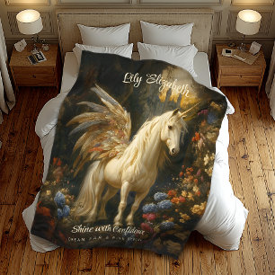 Vintage Magic Fairytale Pegasus Nursery Fleecefilt