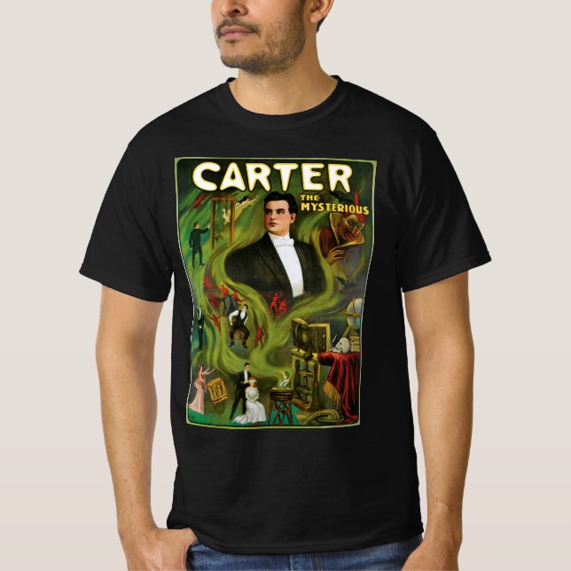 Vintage Magic-plakat, Carter den mystiske T Shirt (Framsida)