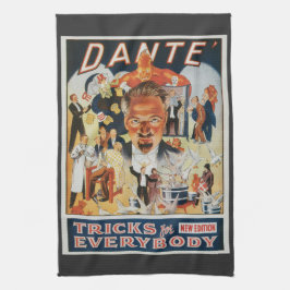 Vintage Magic-plakat, Dante den magikern Kökshandduk