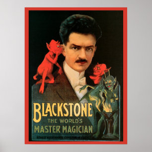 Vintage Magic-plakat, Great Blackstone Magician Poster