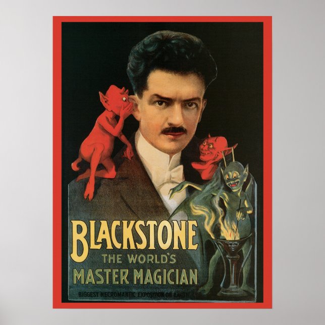 Vintage Magic-plakat, Great Blackstone Magician Poster (Framsidan)