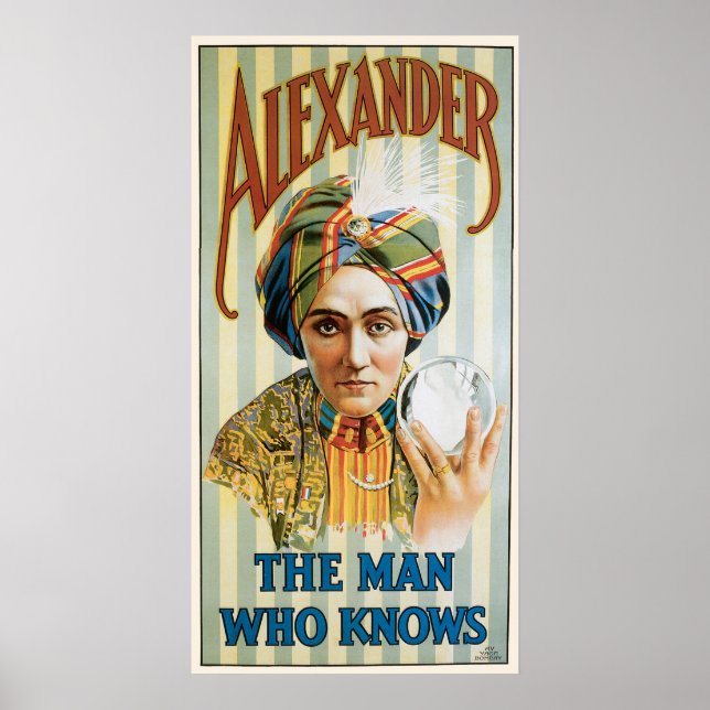 Vintage Magic Poster, Alexander, mannen som vet Poster (Framsidan)