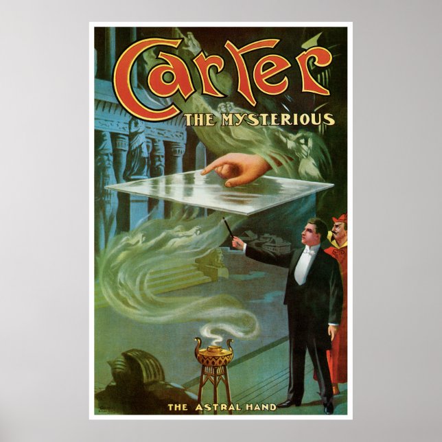 Vintage Magic Poster, Carter den mystiske Poster (Framsidan)
