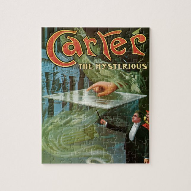 Vintage Magic Poster, Carter the Mysterious Pussel (Vertikal)