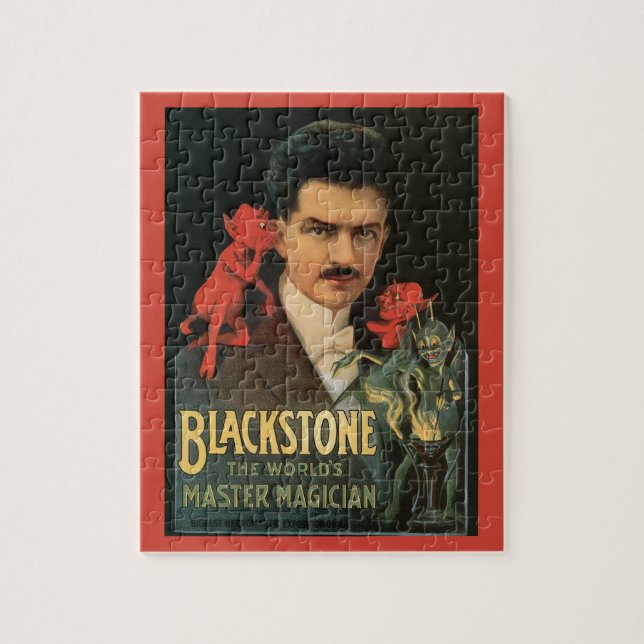 Vintage Magic Poster, Great Blackstone Magician Pussel (Vertikal)