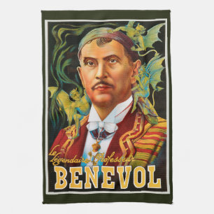 Vintage Magic Poster, legendarisk professor Benevo Kökshandduk