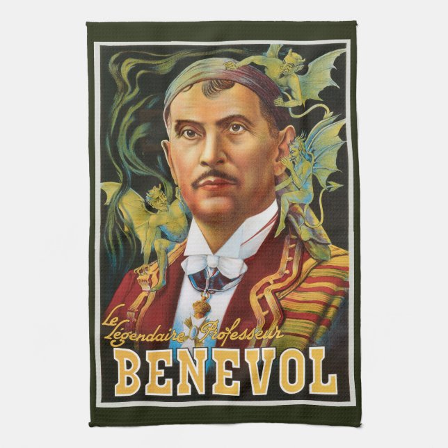 Vintage Magic Poster, legendarisk professor Benevo Kökshandduk (Vertikal)