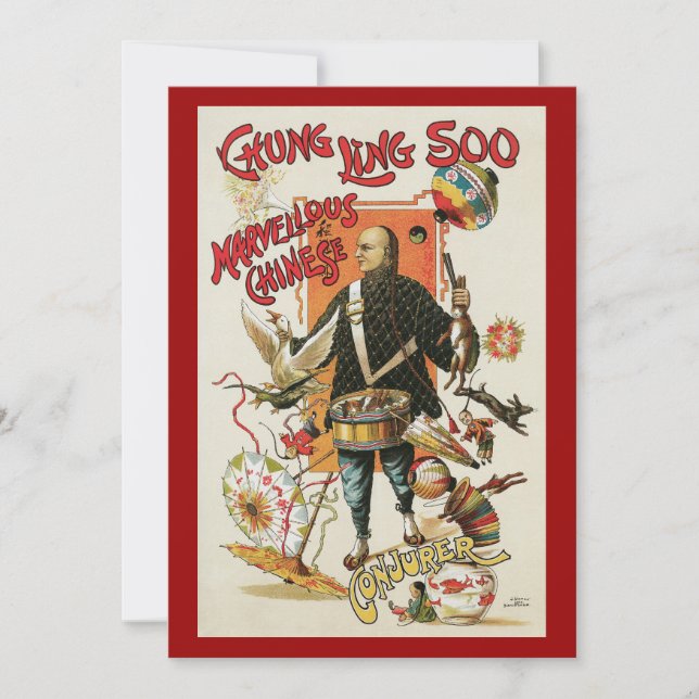 Vintage Magic Poster, Magician Chung Ling Soo (Framsida)