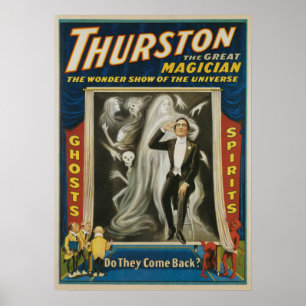 Vintage Magic Poster, Thurston, Underbara Magician Poster