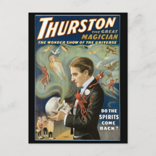 Vintage Magic Poster, Thurston, Underbara Magician Vykort