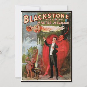 Vintage Magic Poster, Underbar Blackstone Magician