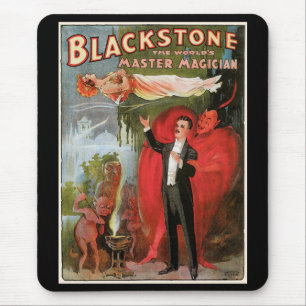 Vintage Magic Poster, Underbar Blackstone Magician Musmatta