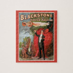 Vintage Magic Poster, Underbar Blackstone Magician Pussel