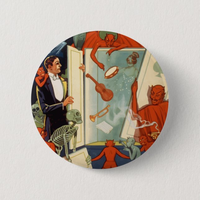 Vintage Magician Carter the Underbar Magic Act Knapp (Framsida)