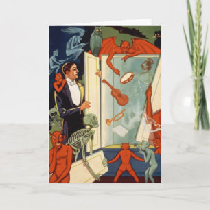 Vintage Magician Carter the Underbar Magic Act Kort